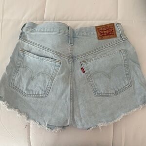 Levi's Blue Jean Shorts Distressed High-Waisted